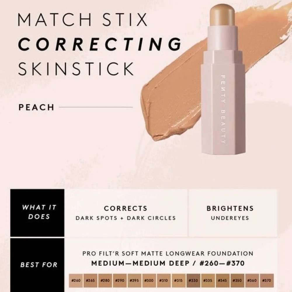 Fenty‎ Beauty Match Stix Correcting Skinstick Peach 03 Color Corrector 7.10g NIB